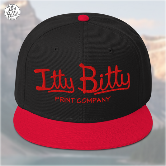 Flat Brim Snap Black Red