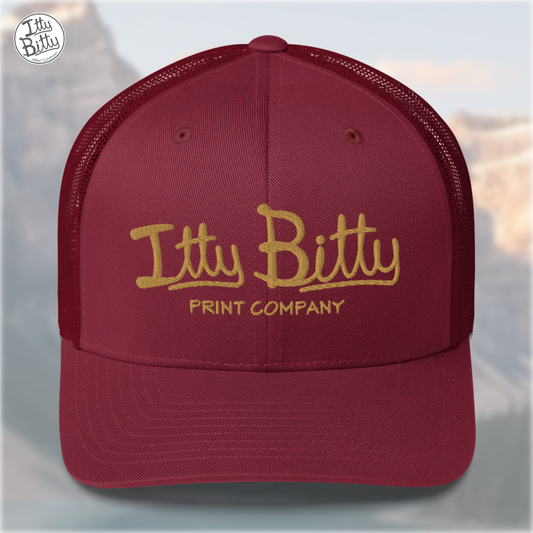 Trucker Hat Burgundy Gold