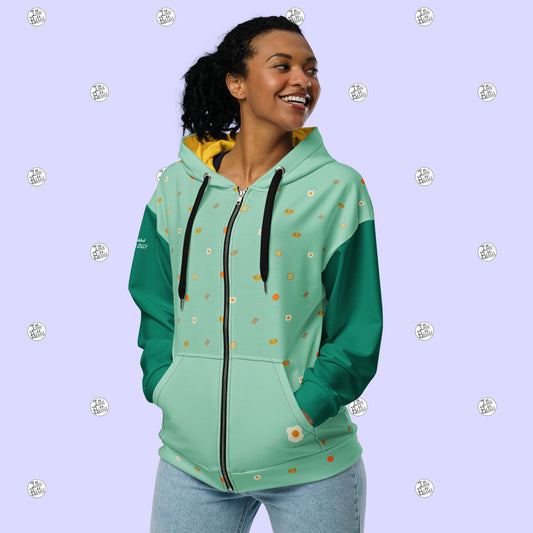 Breakfast! Over Easy - Zipper Hoodie - Unisex