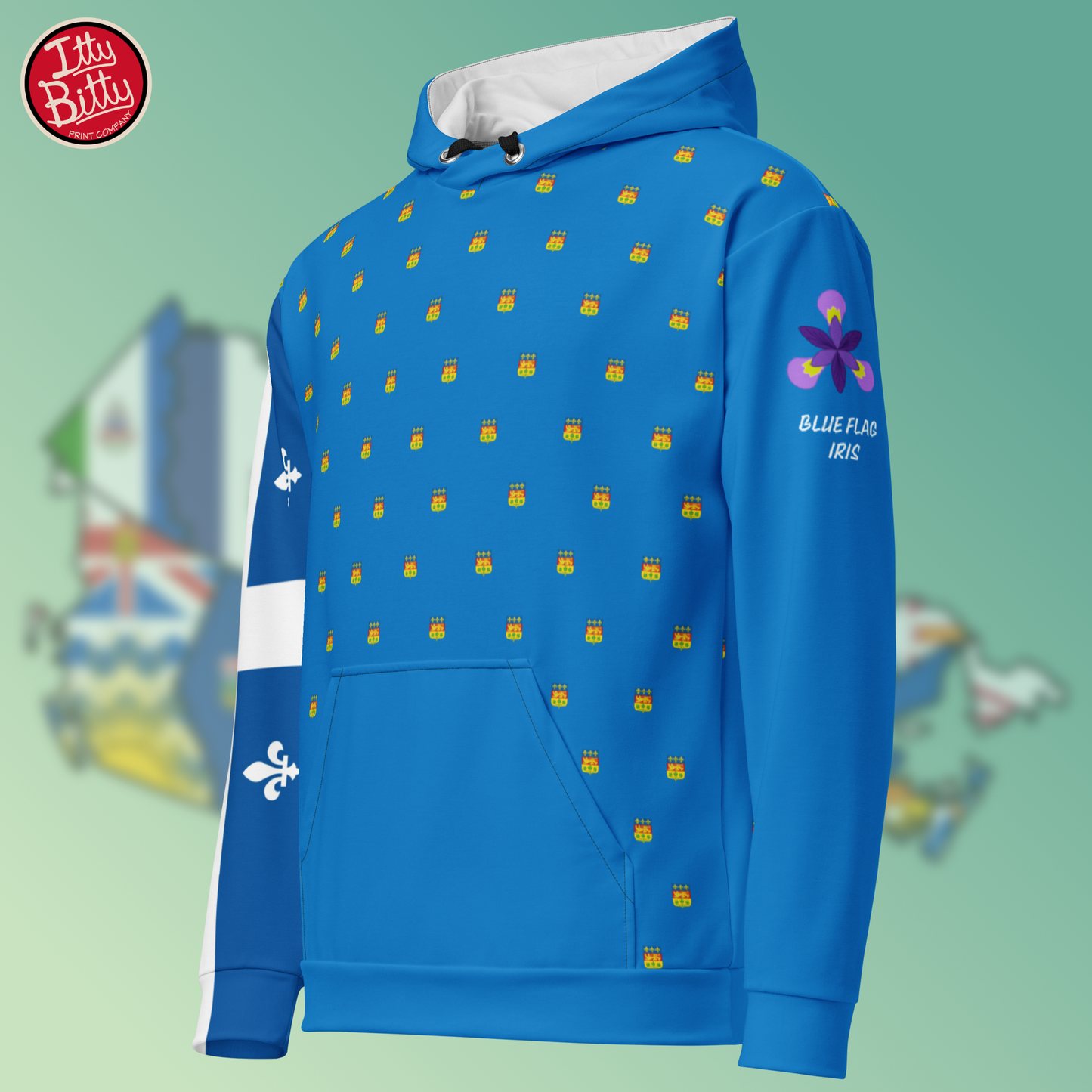 Quebec Blue Flag Iris - Hoodie