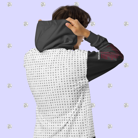 WORD SEARCH - Zipper Hoodie - Unisex