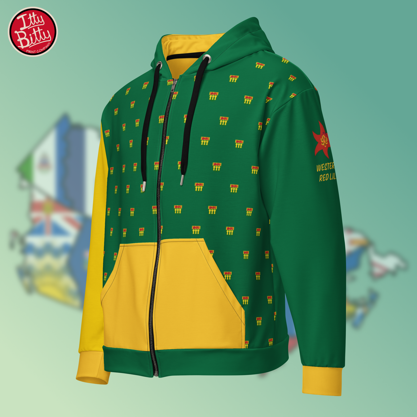 Saskatchewan Red Lily - Zipper Hoodie - Unisex