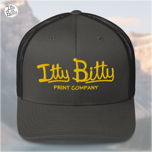 Trucker Hat Charcoal Yellow