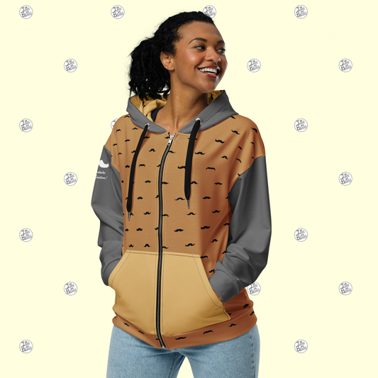 I Moustache You A Question - Zip Hoodie - Unisex