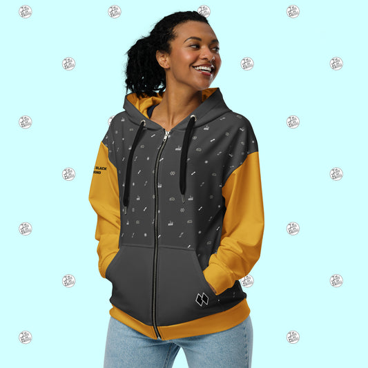 Double Black - Zipper Hoodie - Unisex