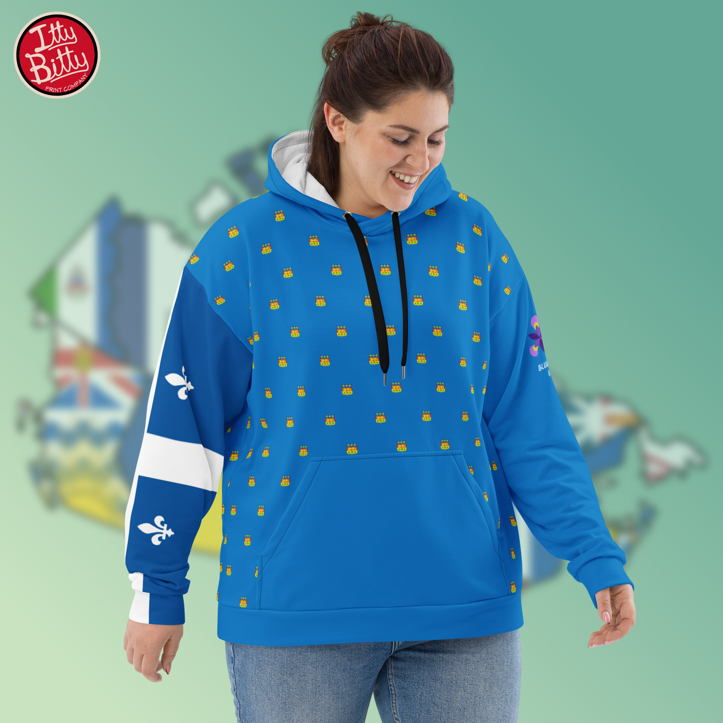 Quebec Blue Flag Iris - Hoodie
