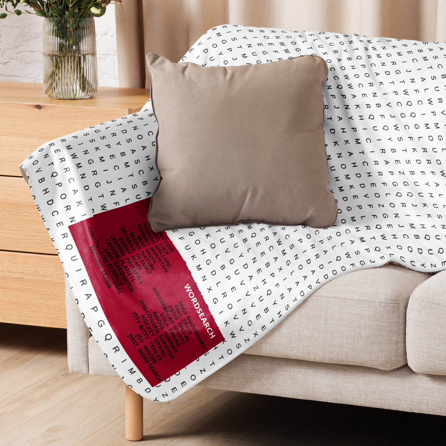 WORD SEARCH - Sherpa Throw