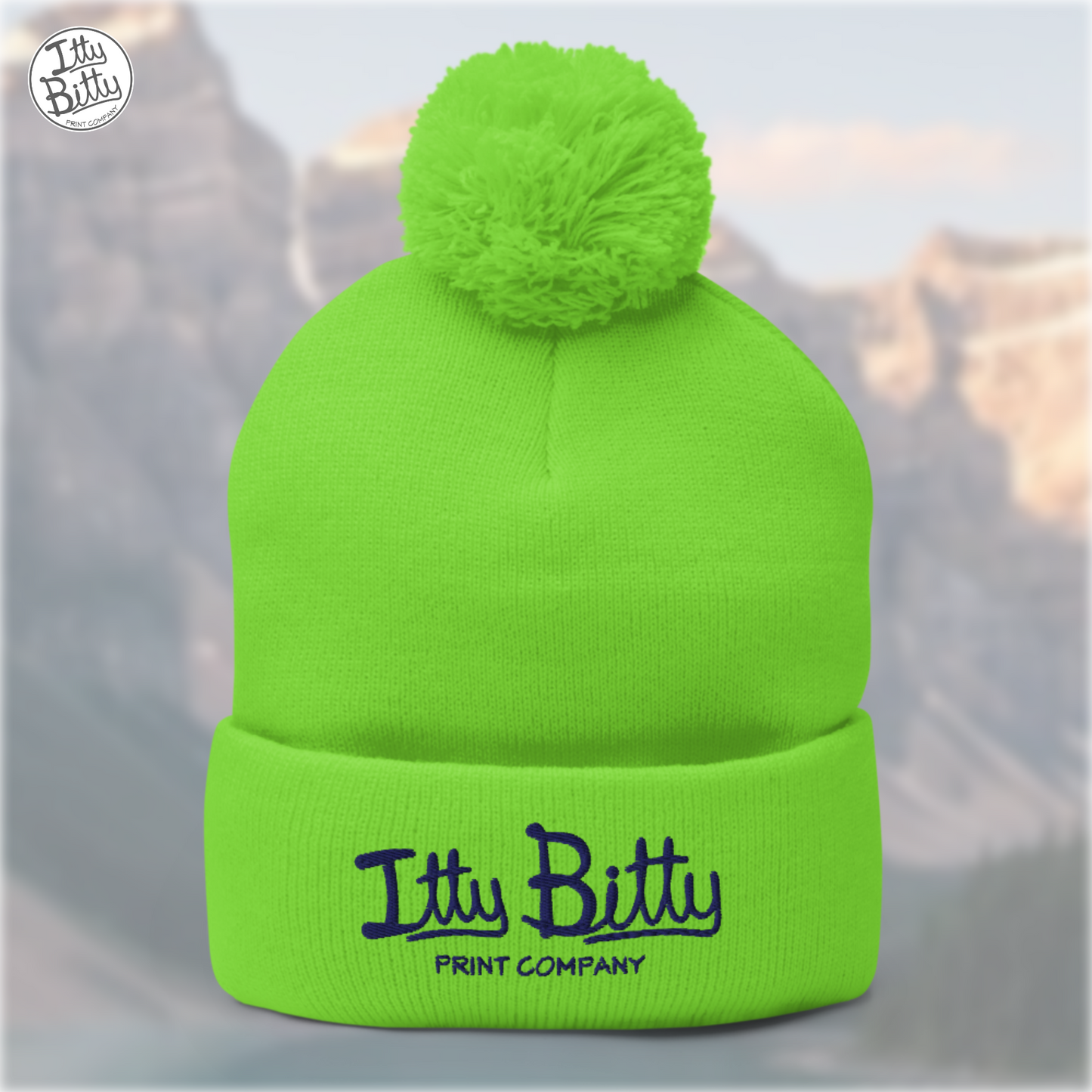 POM-POM Neon Green Navy