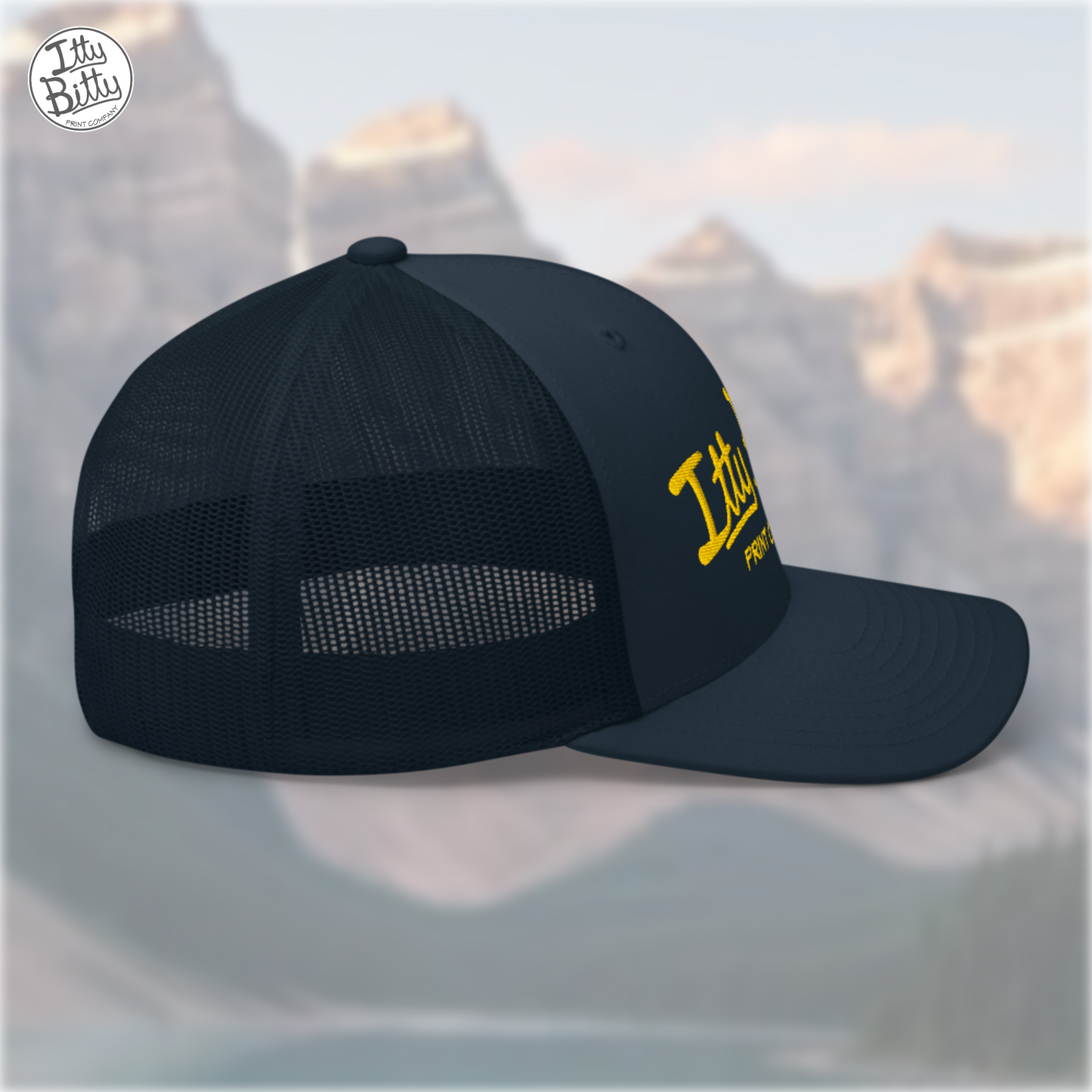 Trucker Hat Navy Yellow