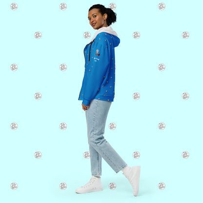 Quebec Blue Flag Iris - Zipper Hoodie