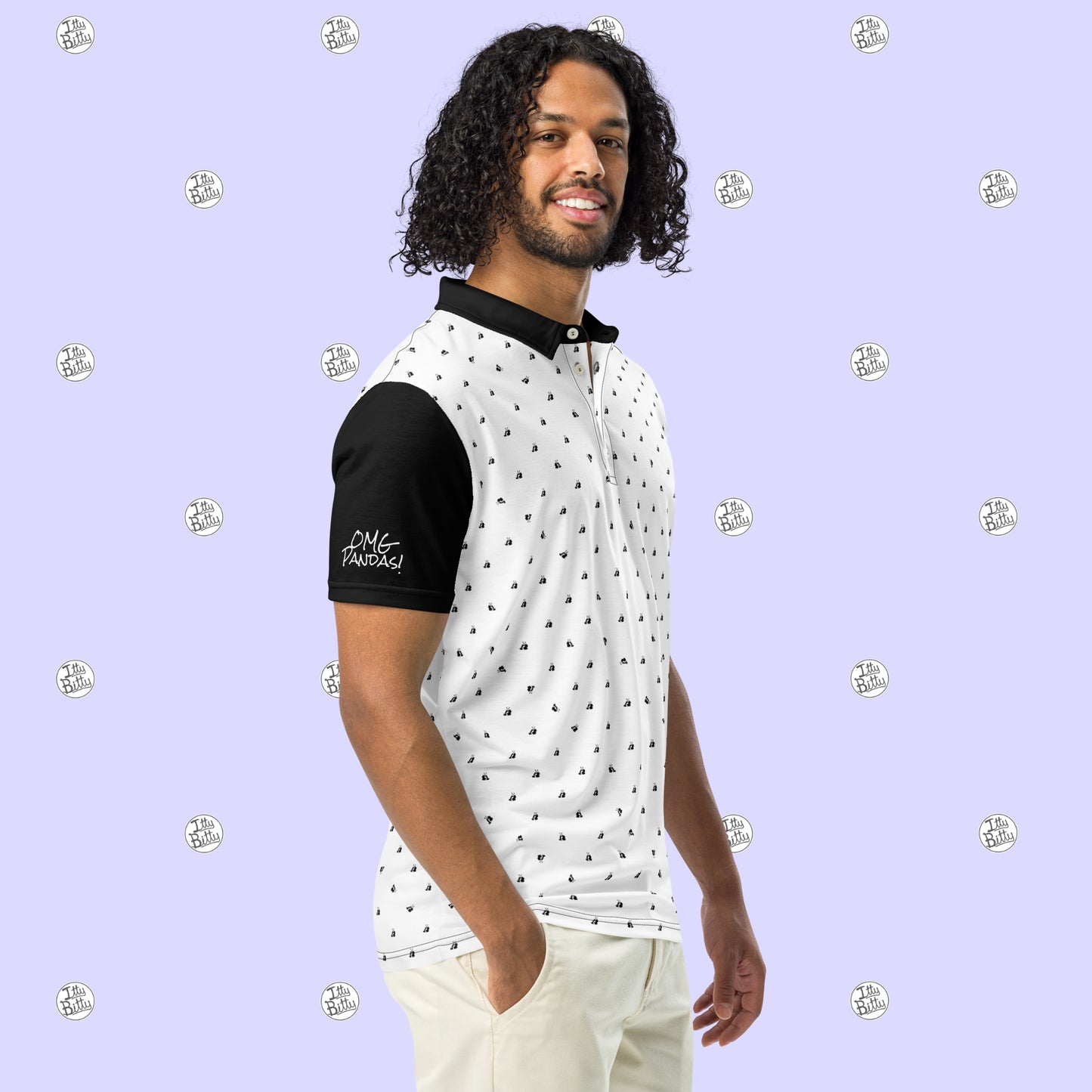 OMG PANDAS! - Slim Polo - Mens