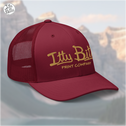 Trucker Hat Burgundy Gold