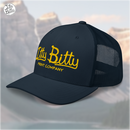 Trucker Hat Navy Yellow