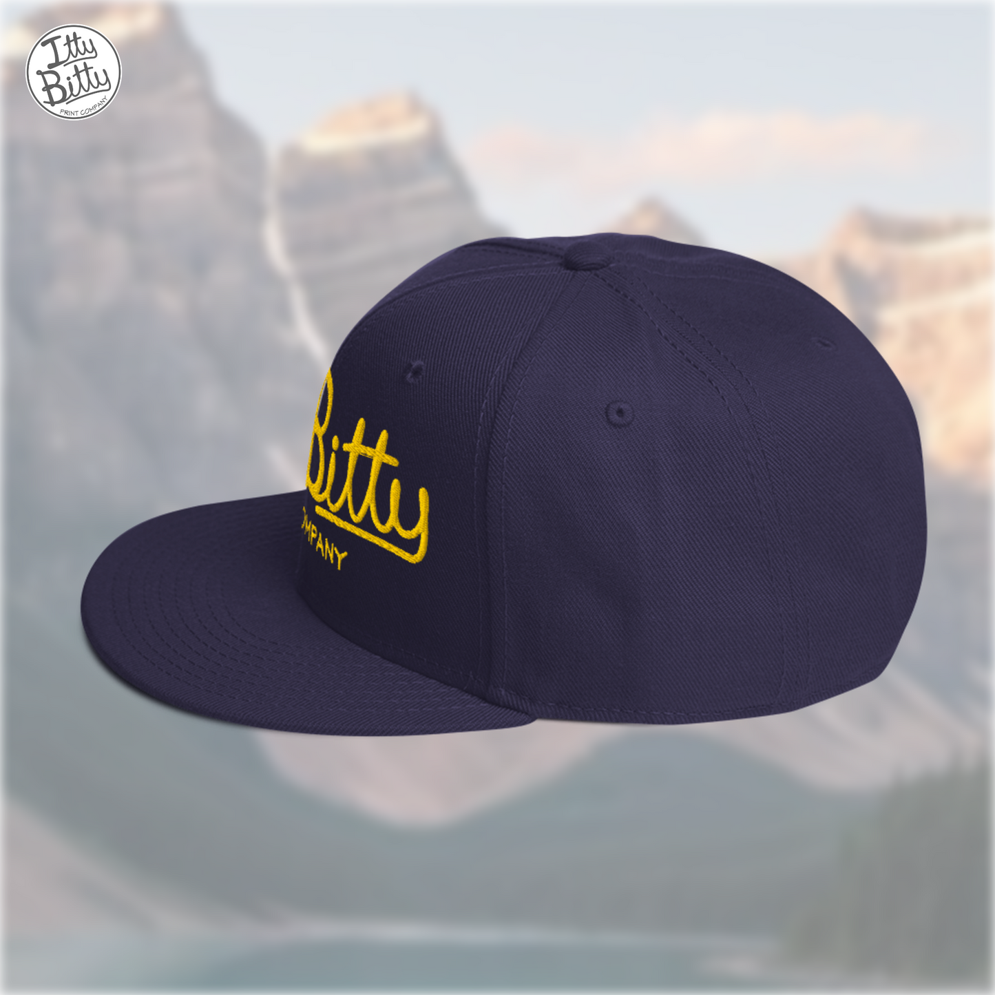 Flat Brim Snap Navy Yellow