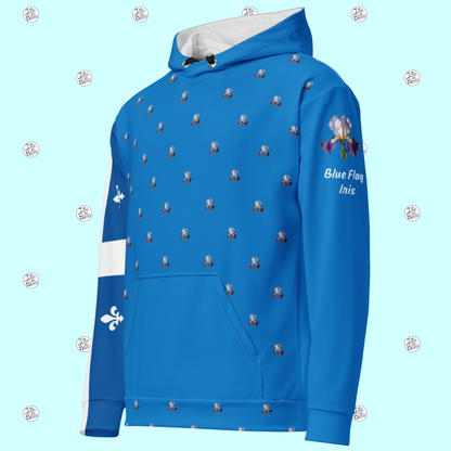 Quebec Blue Flag Iris - Hoodie