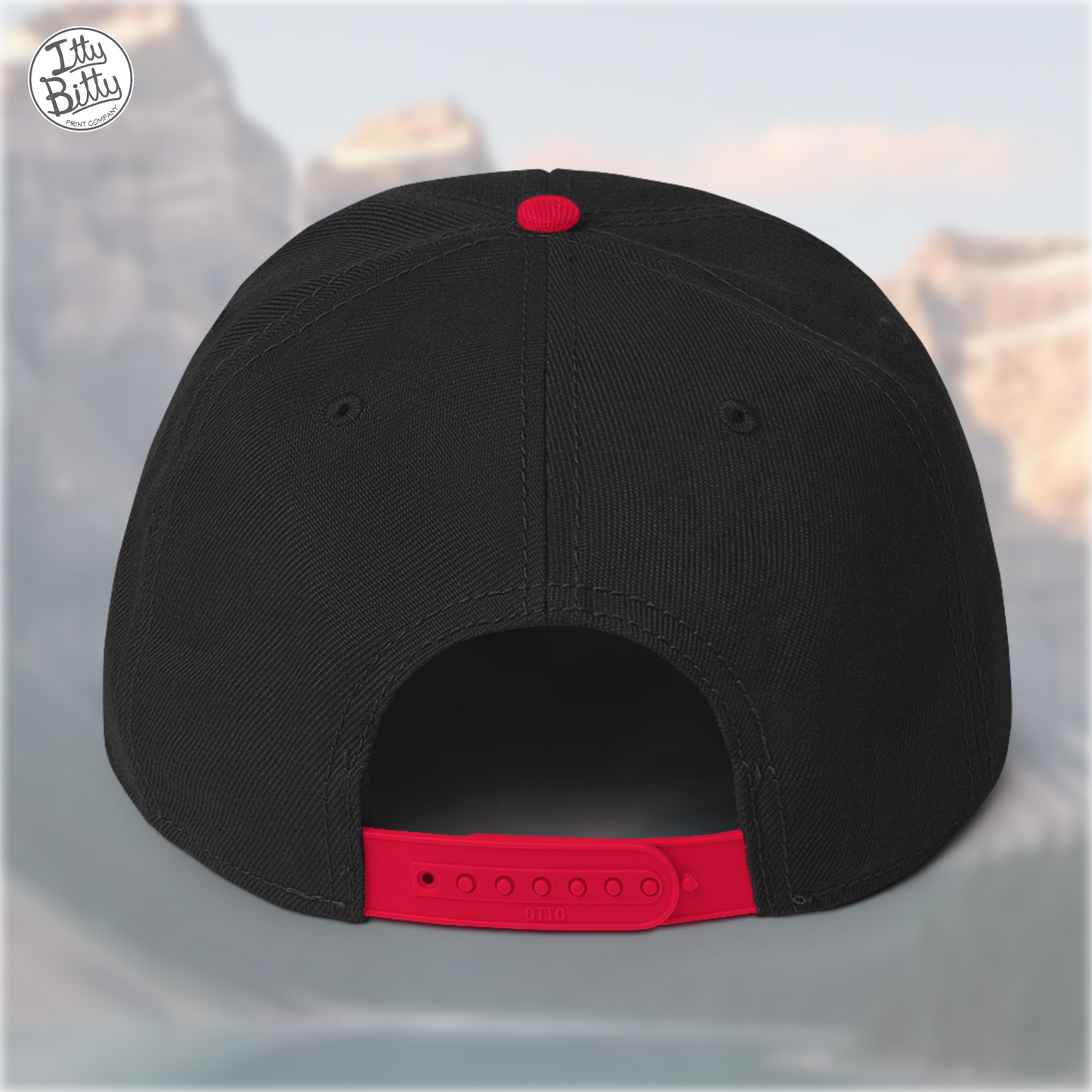 Flat Brim Snap Black Red