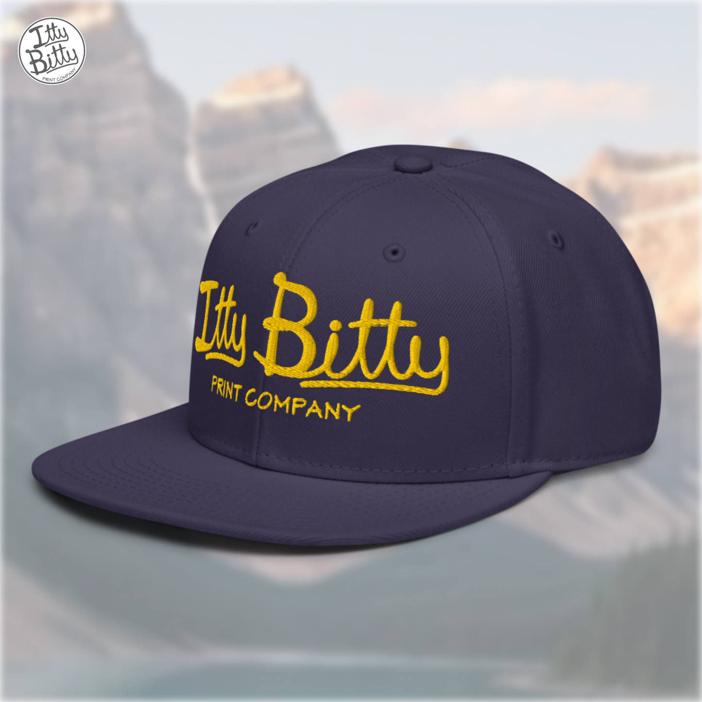 Flat Brim Snap Navy Yellow