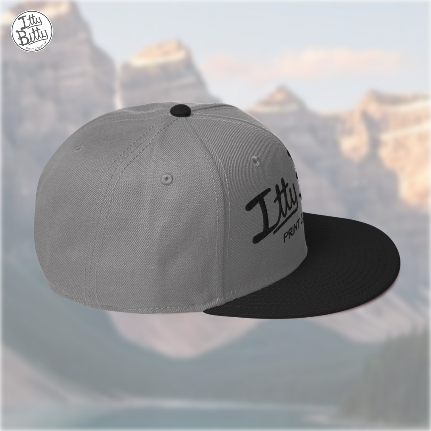 Flat Brim Snap Grey Black