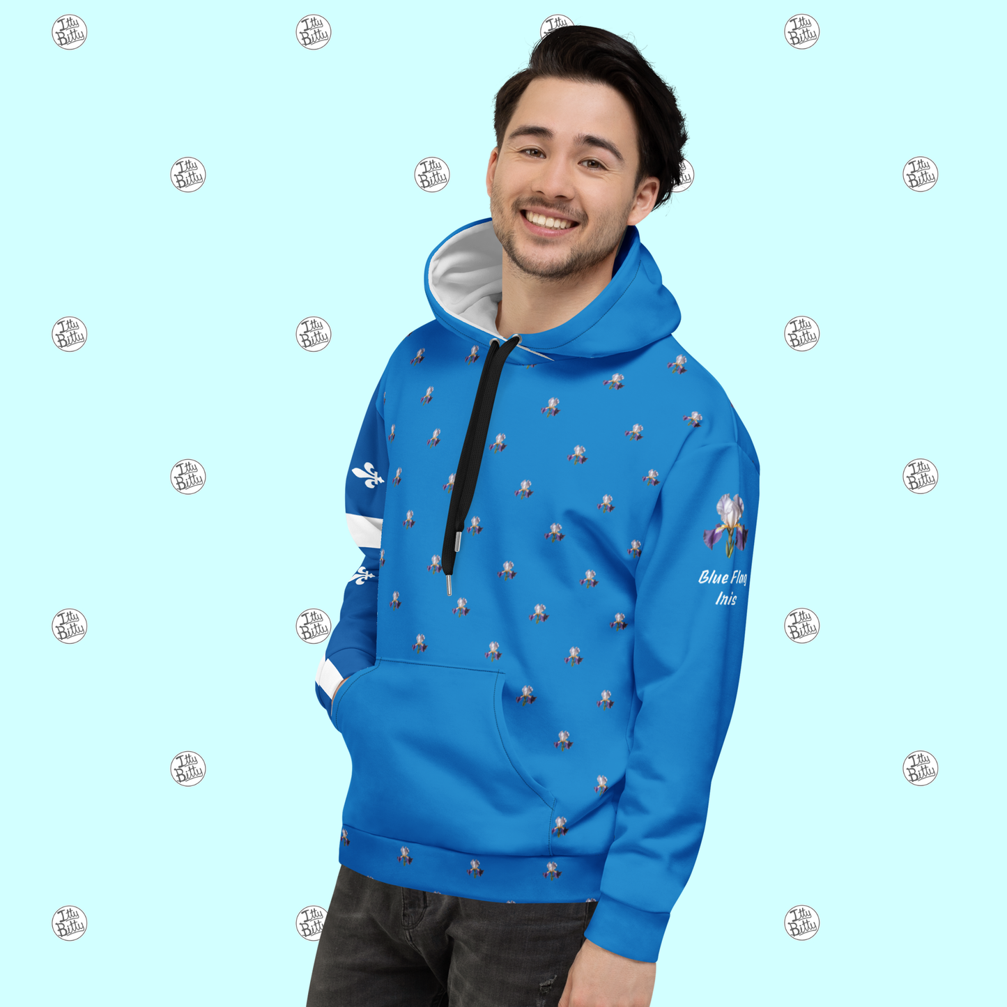 Quebec Blue Flag Iris - Hoodie