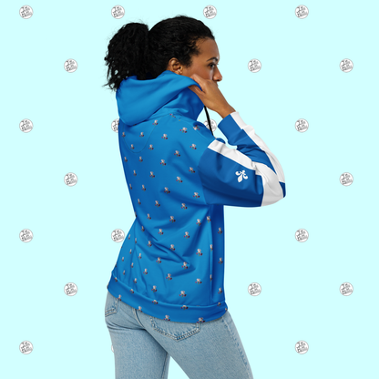 Quebec Blue Flag Iris - Zipper Hoodie