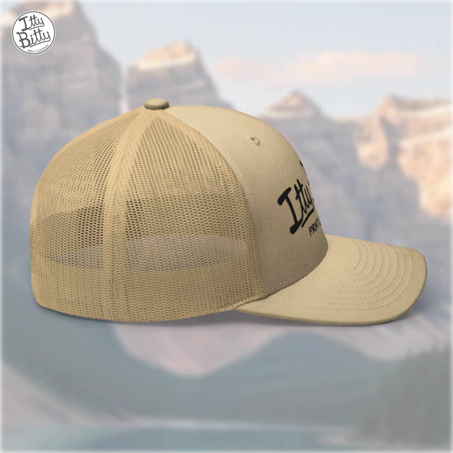 Trucker Hat Tan Black