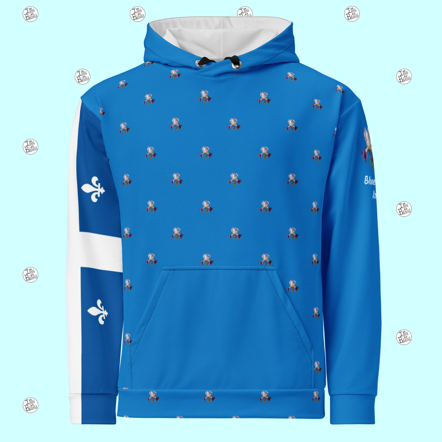 Quebec Blue Flag Iris - Hoodie