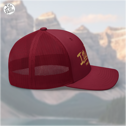 Trucker Hat Burgundy Gold