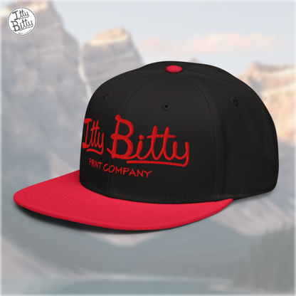Flat Brim Snap Black Red