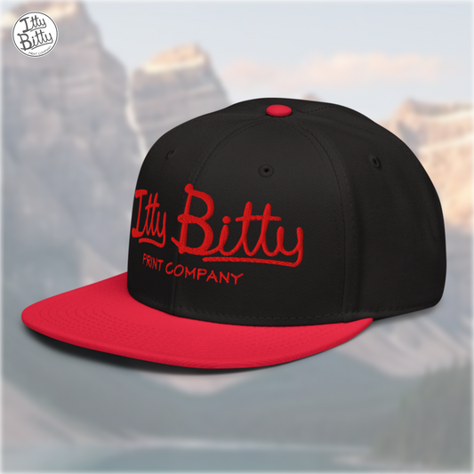 Flat Brim Snap Black Red
